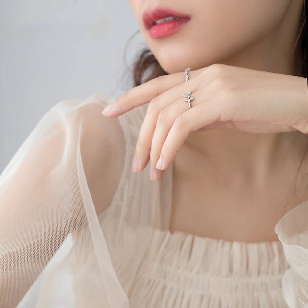 😍Zodiac Constellations Sagittarius Silver Size Adjustable Ring For Women, F182 - Picture 3 of 5